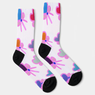 Chaussette Chaussettes de crew personnalisées motif cœur et a