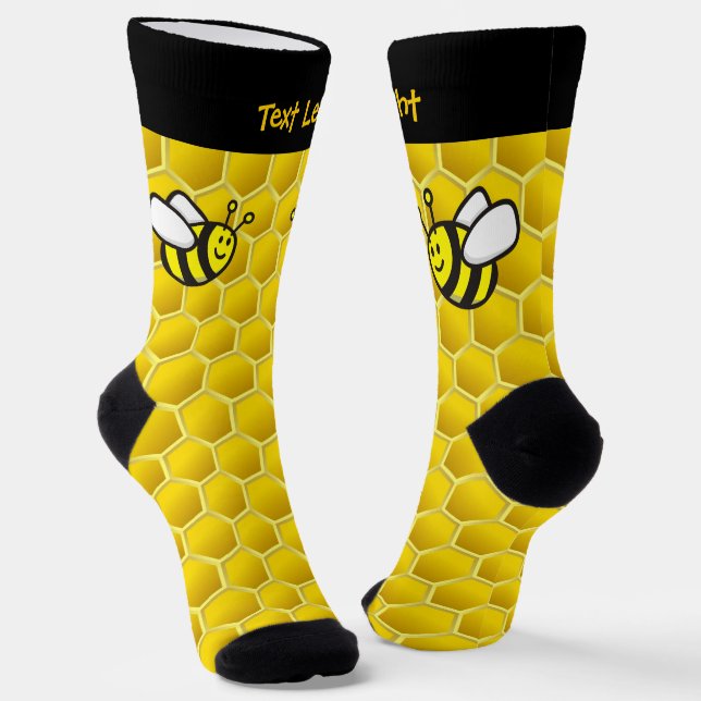 Chaussette Chaussettes de dessin d'abeilles (Angulaire)