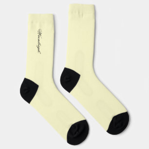 Chaussette Chaussettes de équipage durables crème personnalis