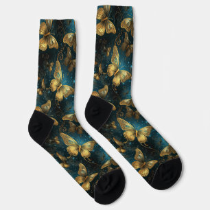 Chaussette Chaussettes de équipage Papillons Dorés