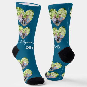 Chaussette Chaussettes de famille personnalisées avec photo d