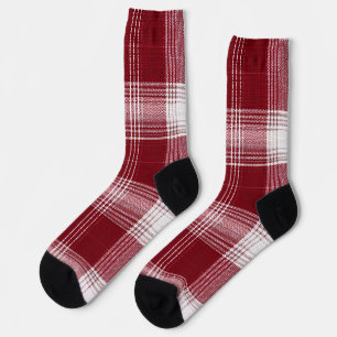 Chaussette Chaussettes de fête à carreaux rouges – Ambiance c
