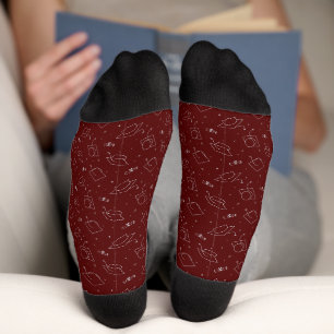 Chaussette Chaussettes de fin d'études Maroon & Argent