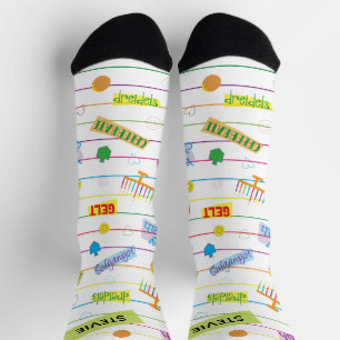 Chaussette Chaussettes de Hanukkah "Moment de fête"