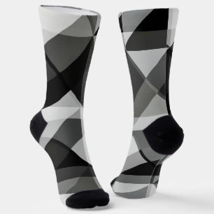 Chaussette Chaussettes de Jacquard Abstraites folles en noir 
