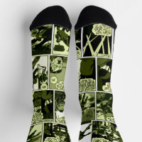 Chaussettes de la bande dessinée Green Lama des an