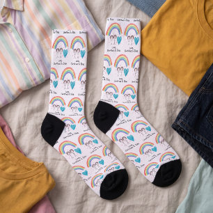 Chaussette Chaussettes de l'équipage de dessin et de nom de v
