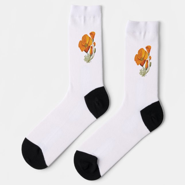 Chaussette Chaussettes de l'équipage de l'Orange Poppy de Cal (Gauche)