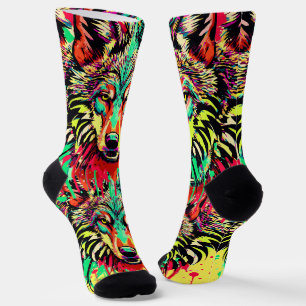 Chaussette Chaussettes de loup Chaussettes de tête de loup