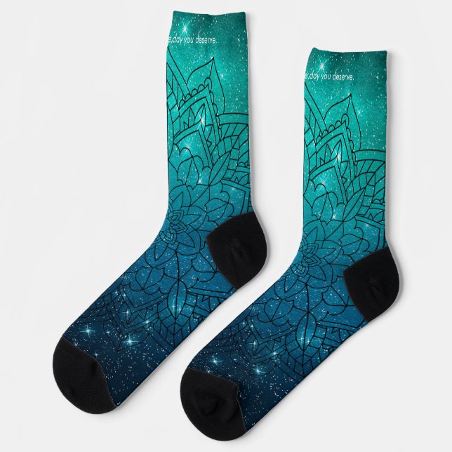 Chaussette Chaussettes de mantra personnalisées Zen uniques (Gauche)