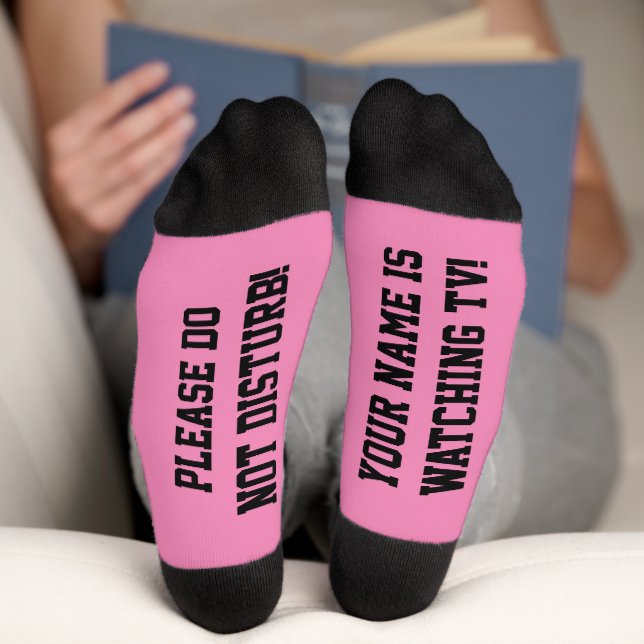 Chaussette Chaussettes de message PERSONNALISÉES rose (Fond)