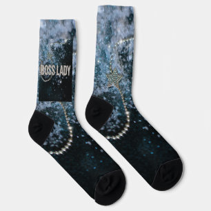 Chaussette Chaussettes de montante Diamants de Dame Patronne