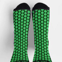Chaussette Chaussettes de Motif de glace fractale verte brill