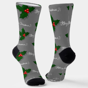 Chaussette Chaussettes de Noël avec le texte HAMbyWG