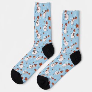 Chaussette Chaussettes de Noël Bonhomme de Neige Festives