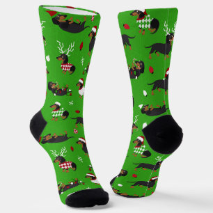 Chaussette Chaussettes de Noël Dachshunds