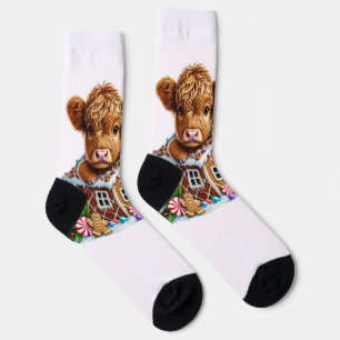 Chaussette Chaussettes de Noël de la vache Highland