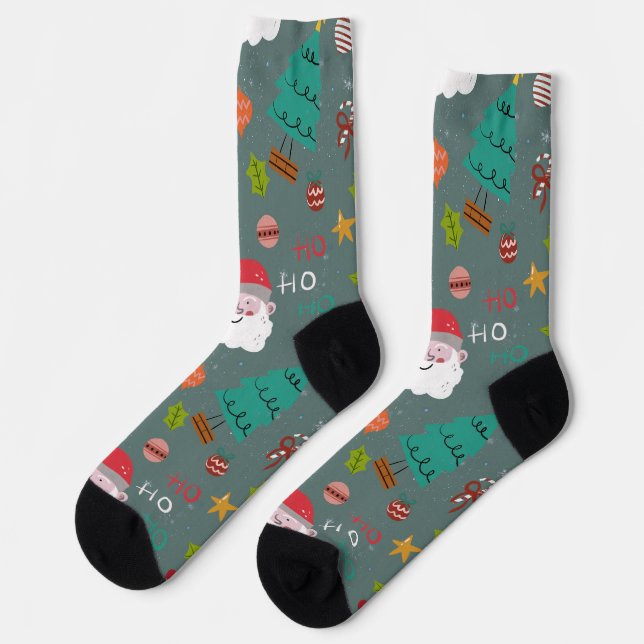 Chaussette Chaussettes de Noël de Père Noël (Gauche)