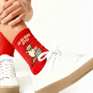 Chaussette Chaussettes de Noël drôles pour le bureau Ho-Ho-Ho