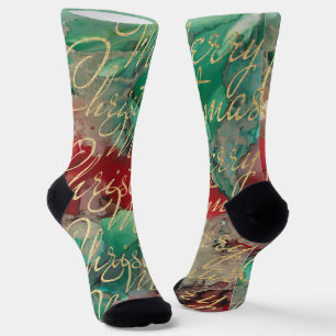 Chaussette Chaussettes de Noël Écritures Dorées