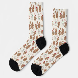 Chaussette Chaussettes de Noël en forme de bonhomme en pain d