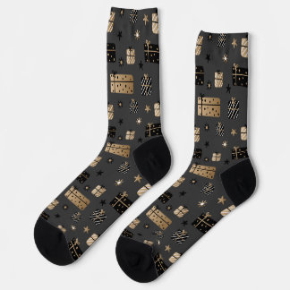 Chaussette Chaussettes de Noël noires et grises