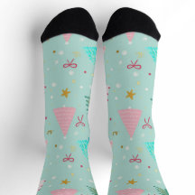Chaussettes de Noël pastel mignonnes
