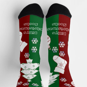 Chaussette Chaussettes de Noël personnalisées - Demi-Rouge de