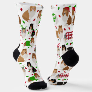 Chaussette Chaussettes de Noël Rough Collie