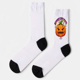 Chaussette Chaussettes de nouveauté de citrouille d'Halloween