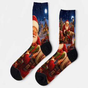 Chaussette Chaussettes de nouveauté festives de Père Noël cla