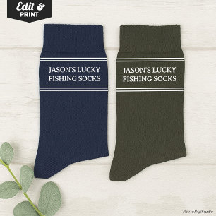 Chaussette Chaussettes de pêche chanceuses et étranges person