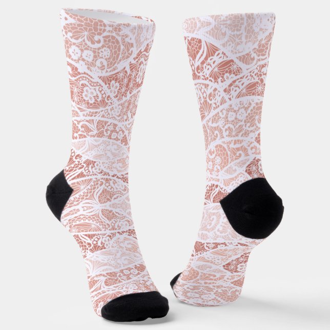 Chaussette Chaussettes de pêche en dentelle blanche Faux (Angulaire)