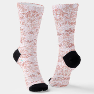 Chaussette Chaussettes de pêche en dentelle blanche Faux