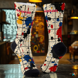 Chaussette Chaussettes de peinture avec conception abstraite