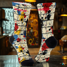 Chaussette Chaussettes de peinture dynamique avec Abstrait mo