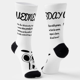 Chaussette Chaussettes de poème mercredi - tendance, drôle, b