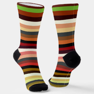 Chaussette Chaussettes de rayures de ton de la Terre