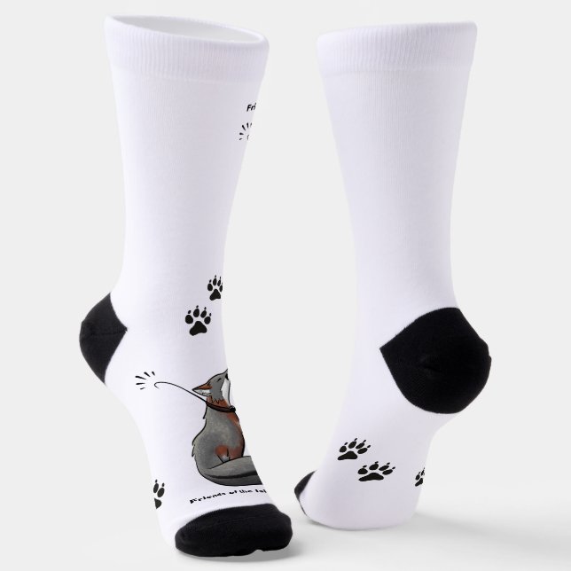 Chaussette Chaussettes de renard de l'île avec pattes (Angulaire)