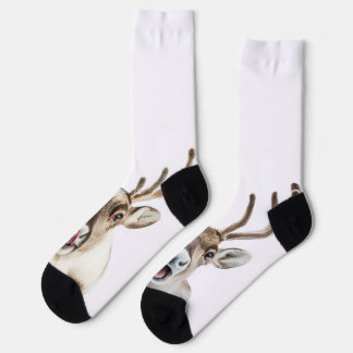 Chaussette Chaussettes de rennes festives aux visages soyeux