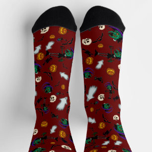 Chaussette Chaussettes de sorcière d'Halloween 
