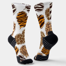 Chaussettes de sport à équipage imprimé africain p