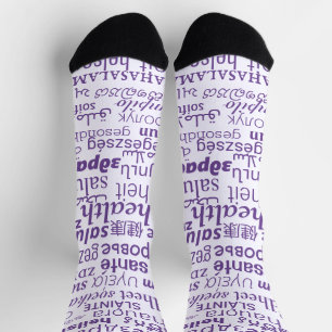 Chaussette Chaussettes de texte de santé Choisissez les coule