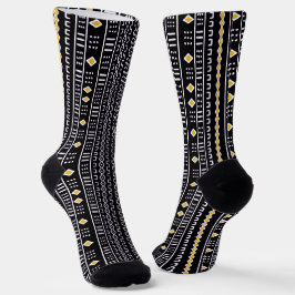 Chaussette Chaussettes De Tissu Noir Et Or Moderne