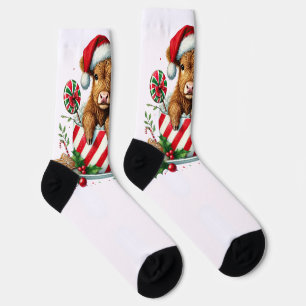 Chaussette Chaussettes de vache de Noël Highland