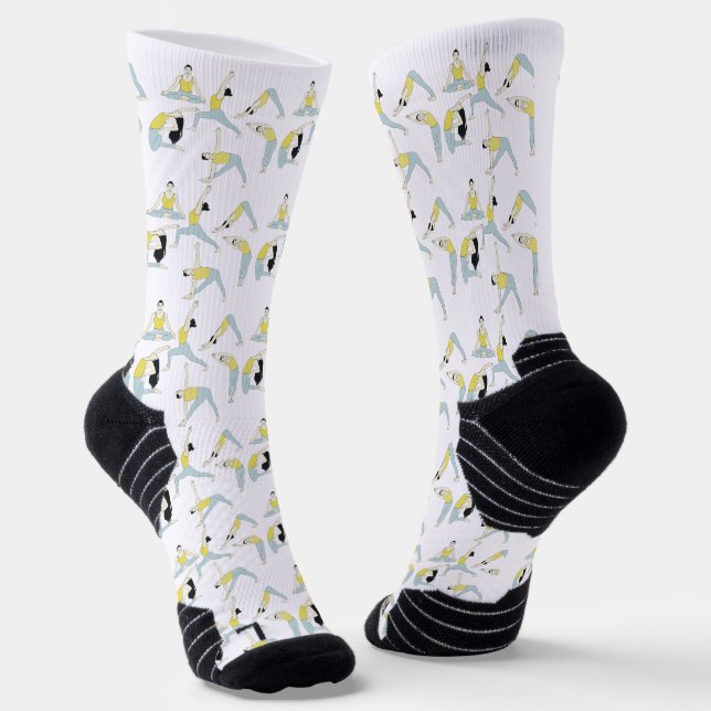 Chaussette Chaussettes de yoga amusantes – Couleur pour votre (Angulaire)