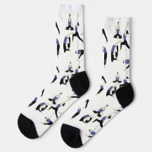 Chaussettes de yoga en bleu –