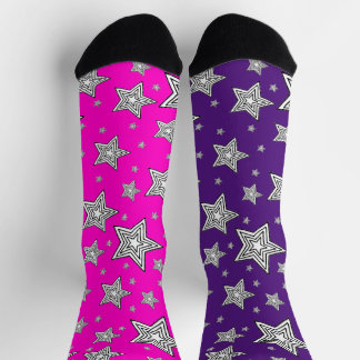 Chaussette Chaussettes dépareillées avec des étoiles