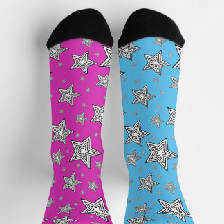 Chaussette Chaussettes Dépareillées Avec Des Étoiles