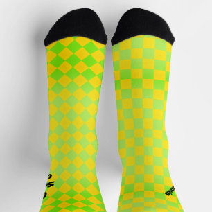 Chaussette Chaussettes dépareillées rétro années 90 à damier